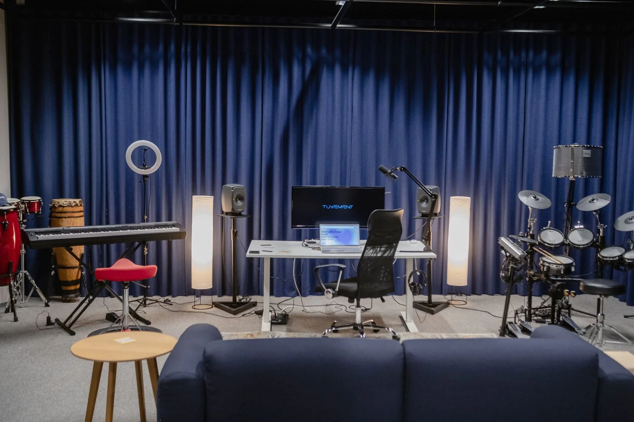 The ODDstudio room set up for a session